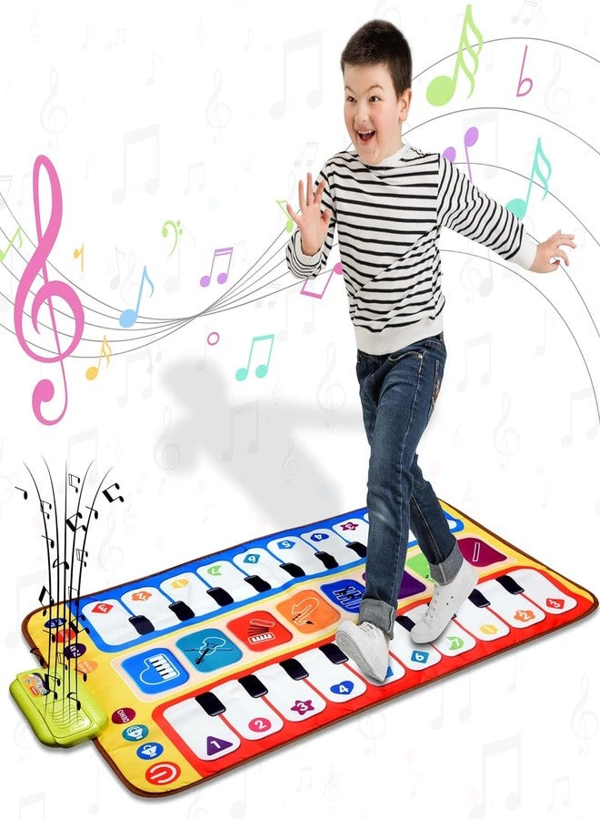 JOLYMIT Double-Sided Musical Piano Mat for Kids - 80 X 50 cm Large Touch Dance Carpet with Sounds & Keyboard, Educational Toy for Toddlers 1-6 - Image 1